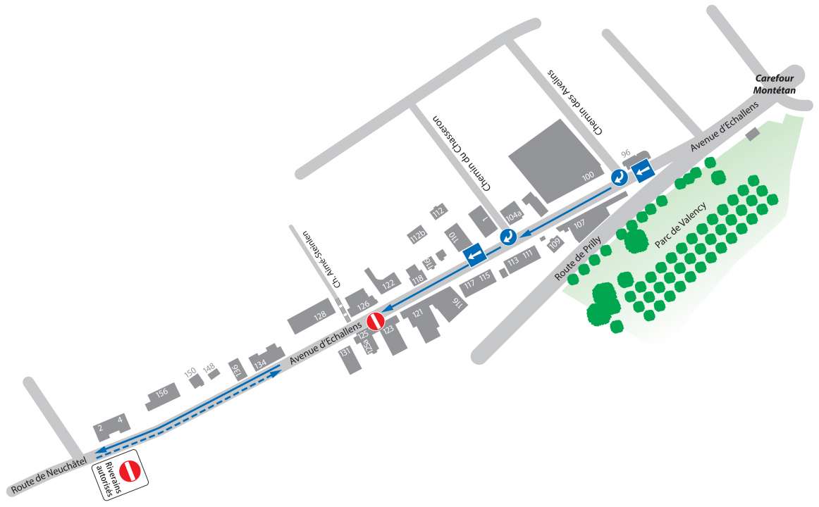 Travaux de transformation sur l’avenue d’Echallens