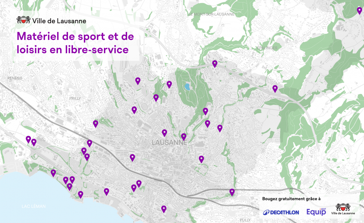 Du matériel de sport et de loisirs en réseau pour faire bouger Lausanne