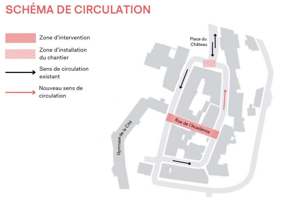 Travaux de rénovation sur la rue de l’Académie