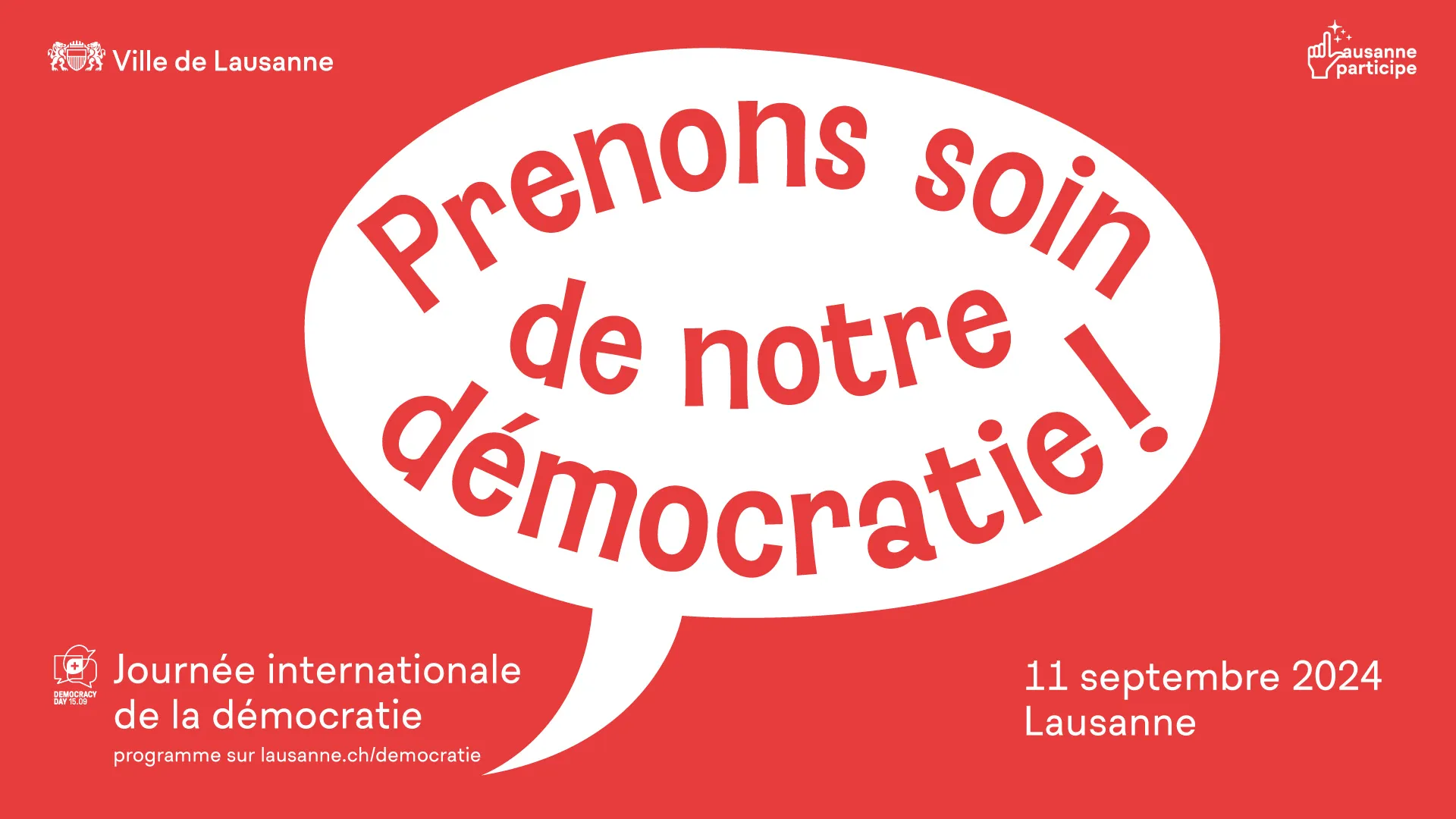 Journée internationale de la démocratie à Lausanne