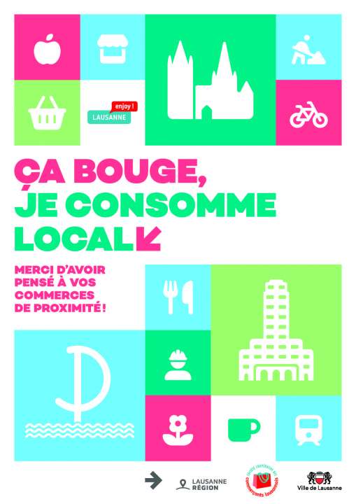 Une campagne pour soutenir le commerce local lausannois durant les travaux en ville
