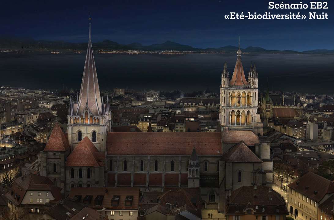 Nouvel éclairage extérieur de la Cathédrale de Lausanne: éclairage provisoire dès le 23 juin 2025