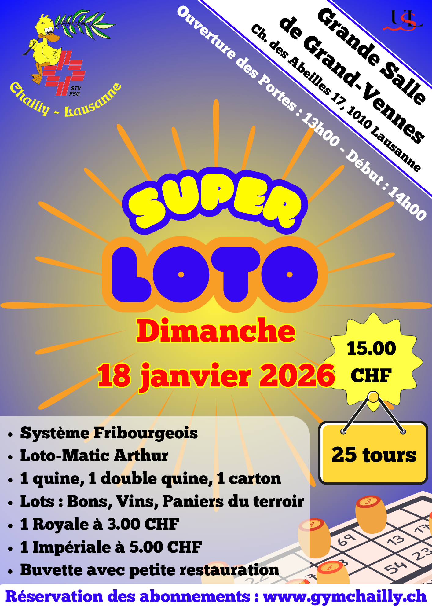Super loto Dimanche 18 janvier 2026